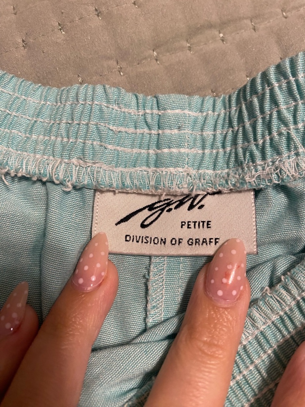 Vintage mint blue cotton pants